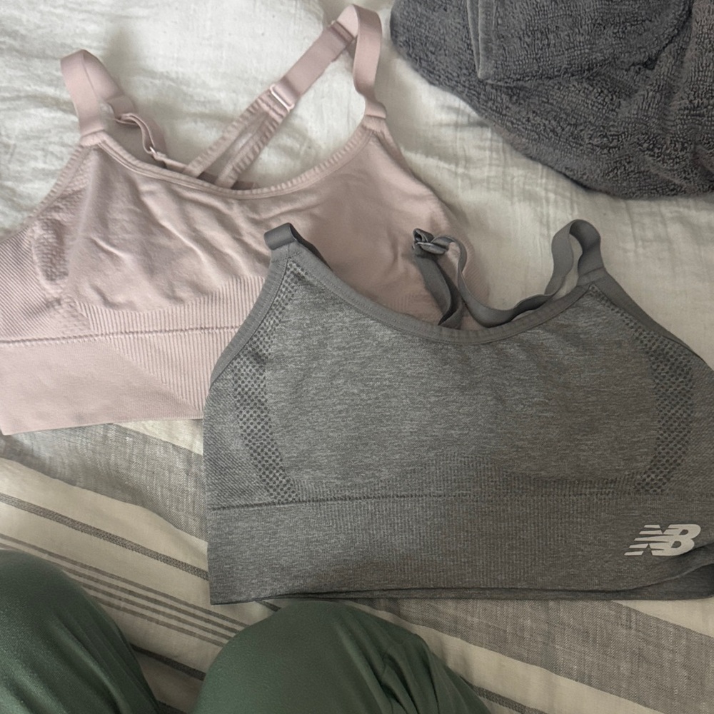 New Balance Pink and Gray Sports Bras